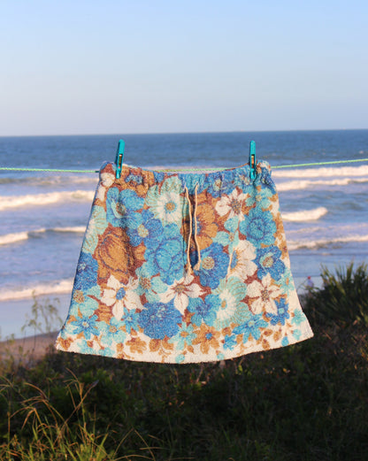Sunshine Skirt - blue floral (small)